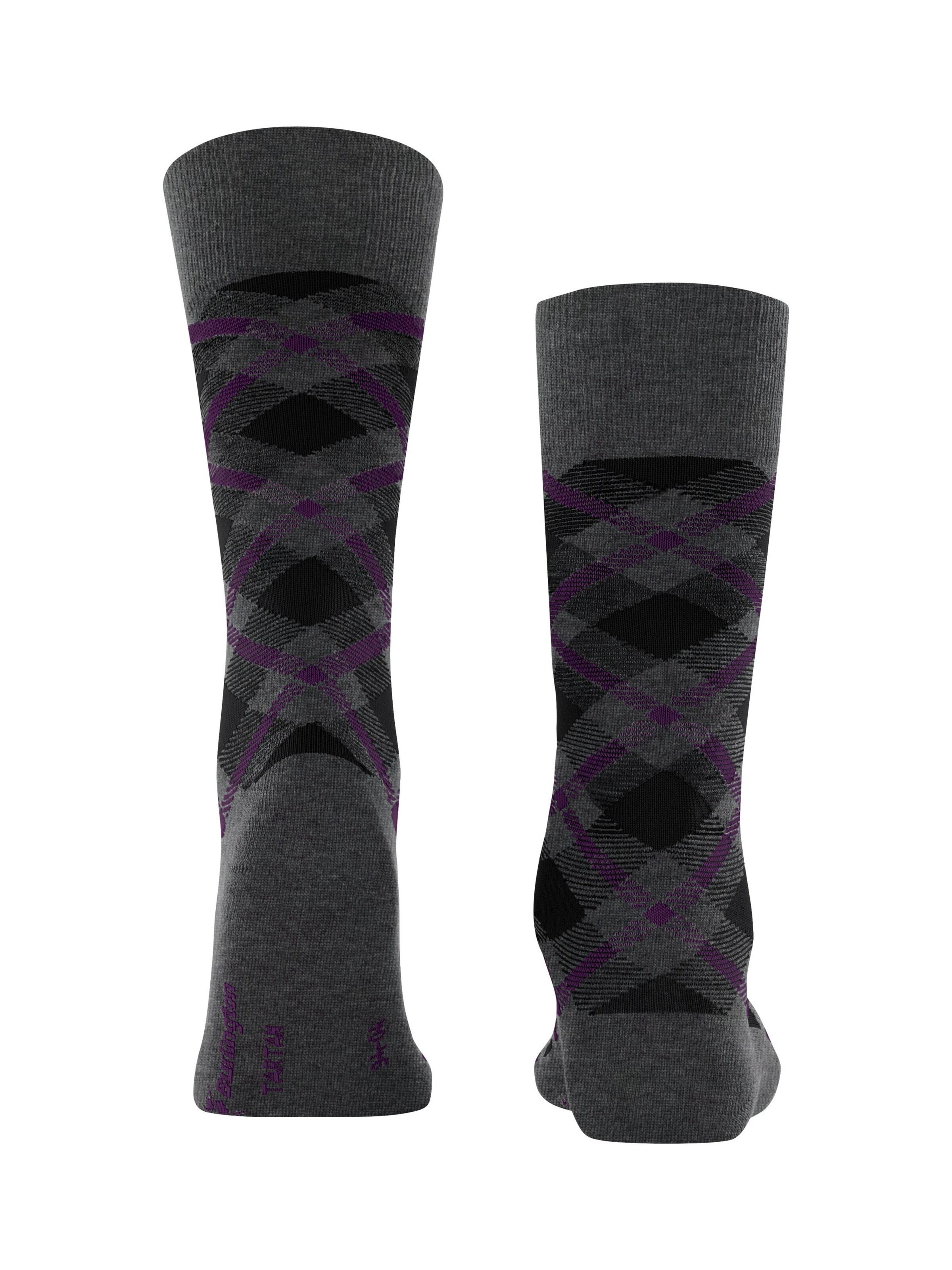 BURLINGTON Socks 'Tartan' in Grey
