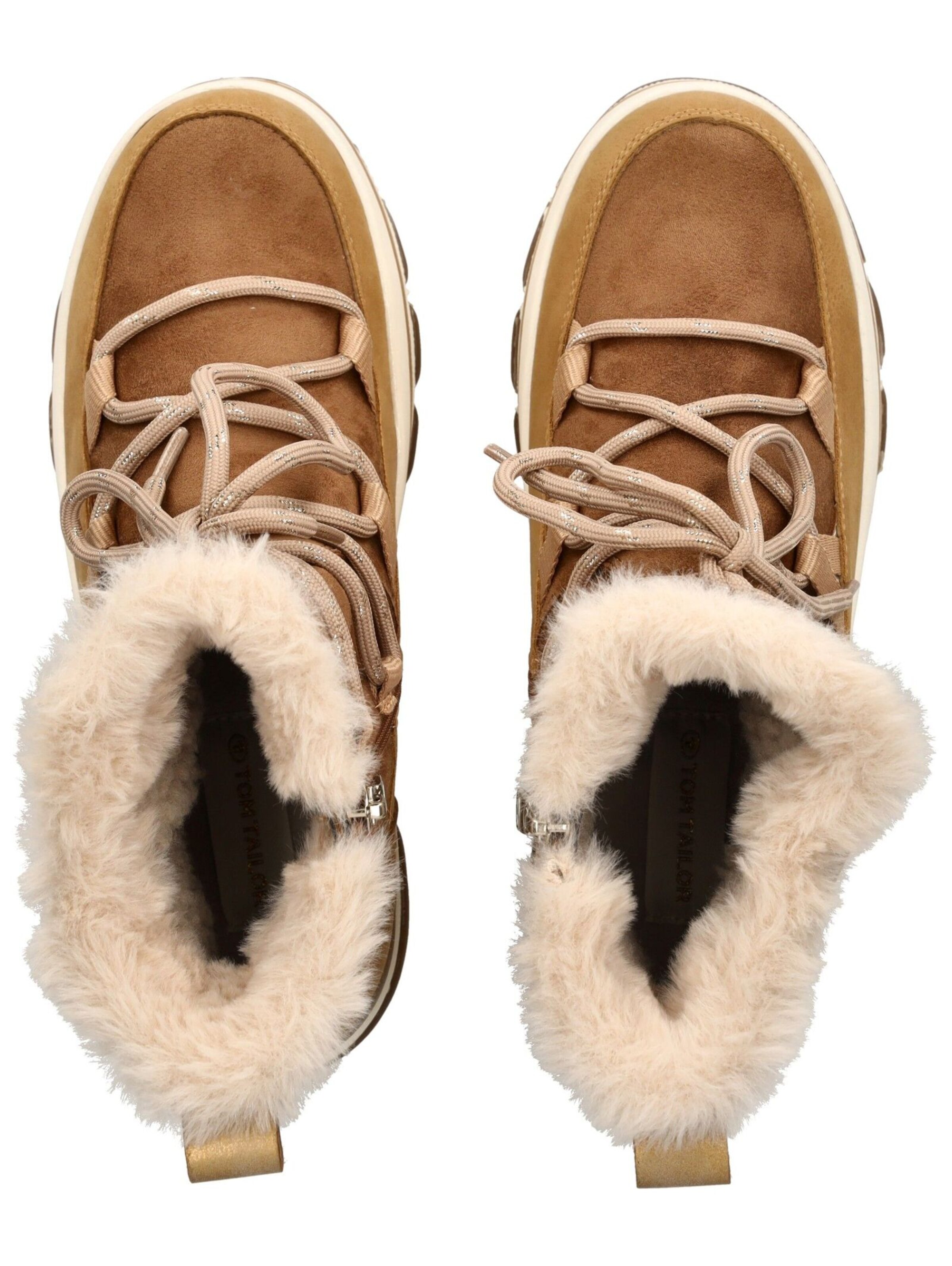 Bottines à lacets TOM TAILOR en marron