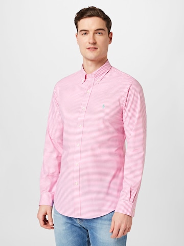 Coupe slim Chemise Polo Ralph Lauren en rose : devant