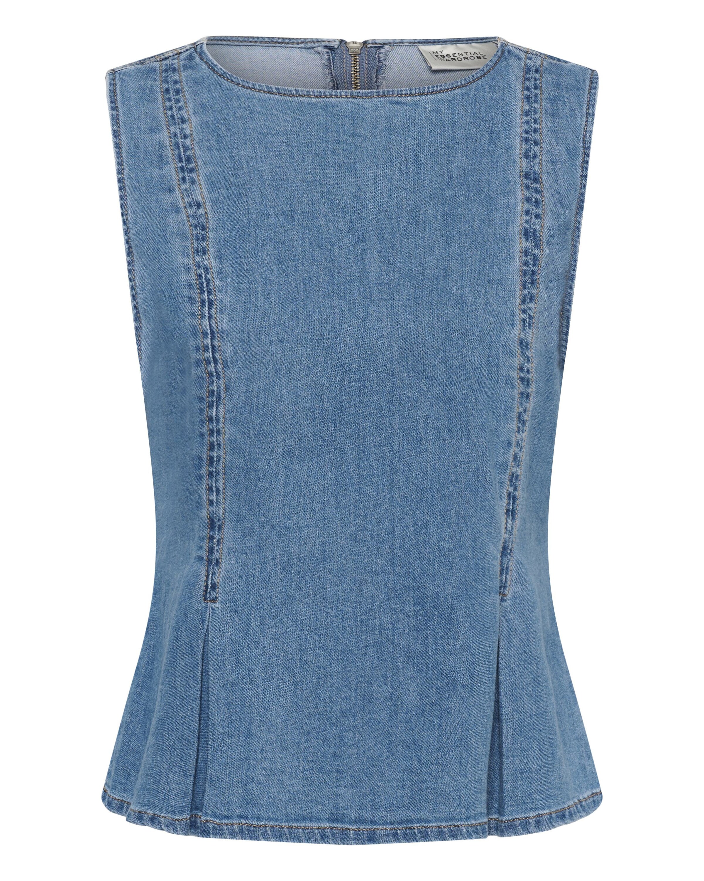 My Essential Wardrobe Top in Blau: Vorderseite