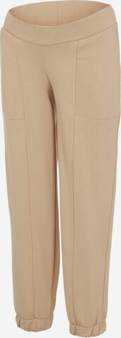 Pieces Maternity Pants 'COOLIO' in Beige: front