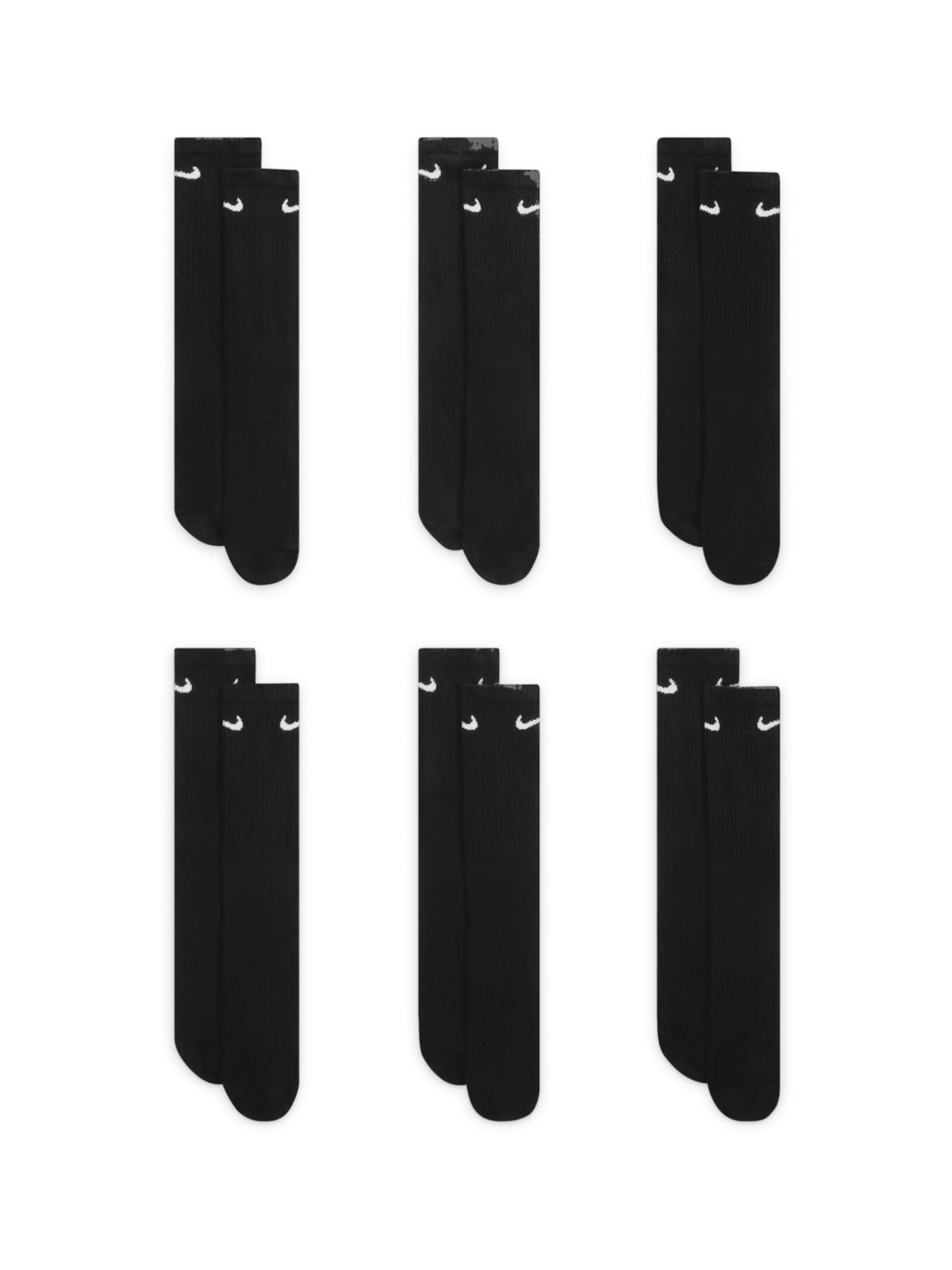 NIKE Spordisokid 'Everyday Cushioned', värv must