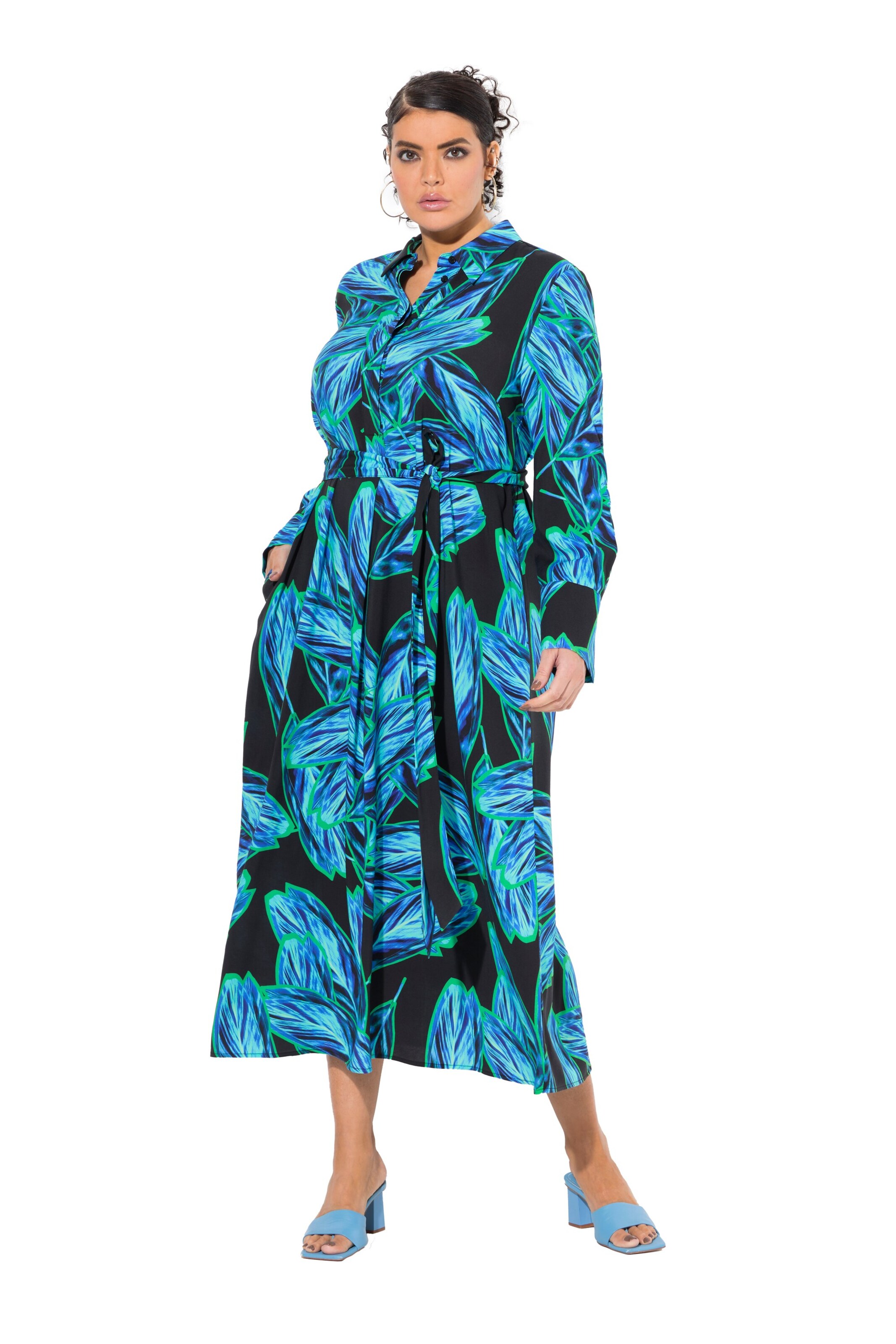 Ulla Popken Jurk in Blauw: voorkant