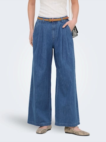 ONLY Bő szár Redős farmer 'ONLNORRIE' - kék: elől