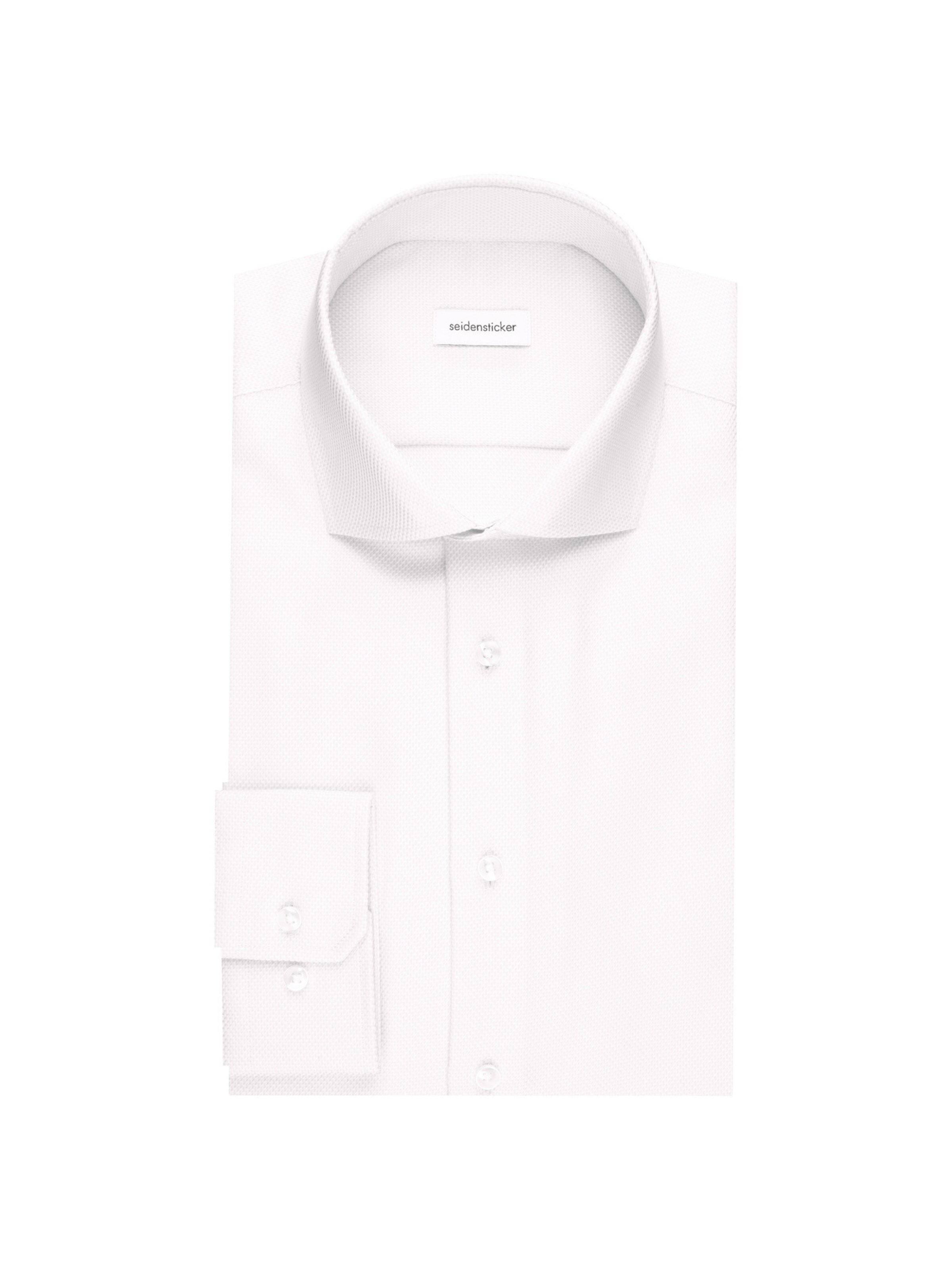 SEIDENSTICKER Slim fit Business Shirt 'Schwarze Rose' in White