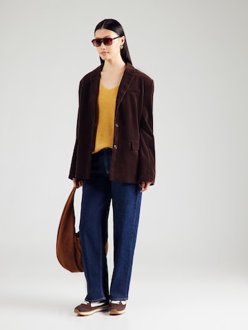 VERO MODA Pulóver 'VMCREWLEFILE' - sárga