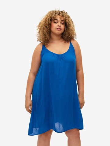 Zizzi Sommerkleid 'EROSE' in Blau: predná strana