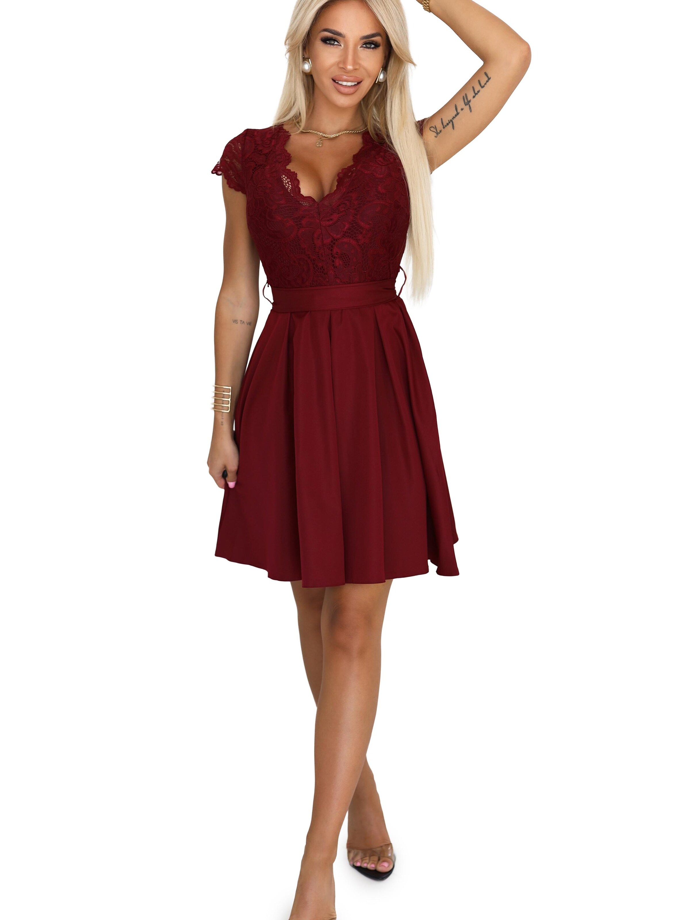 Numoco Abendkleid 'Minikleid Anna' in Rot