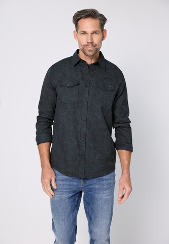 Street One MEN Regular Fit Hemd in Blau: Vorderseite