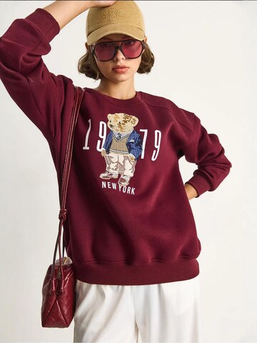 Sweat-shirt Bianco Lucci en rouge