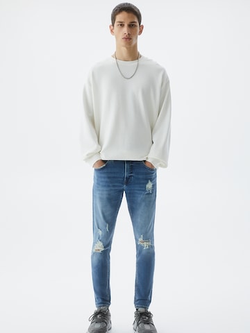 Pull&Bear Skinny Fit Дънки в синьо