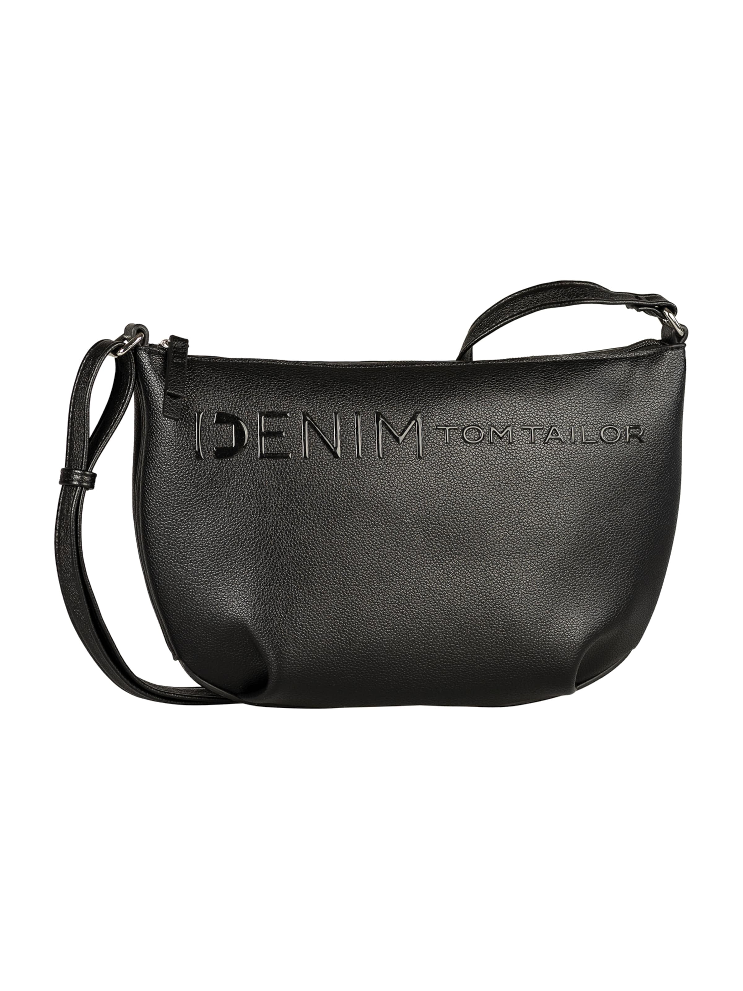 TOM TAILOR DENIM Torba za čez ramo 'Zephyra' | črna barva: sprednja stran