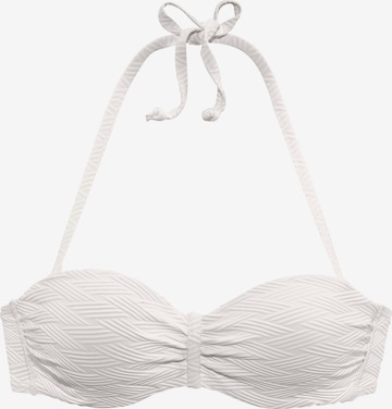 SUNSEEKER Bandeau Bikinitop in Weiß: predná strana