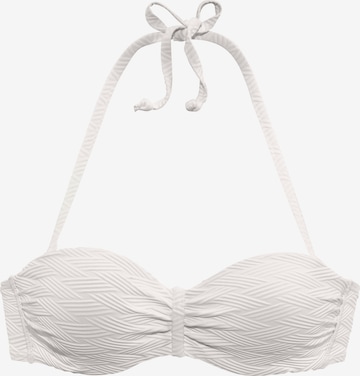 SUNSEEKER - Bandeau Top de bikini en blanco: frente