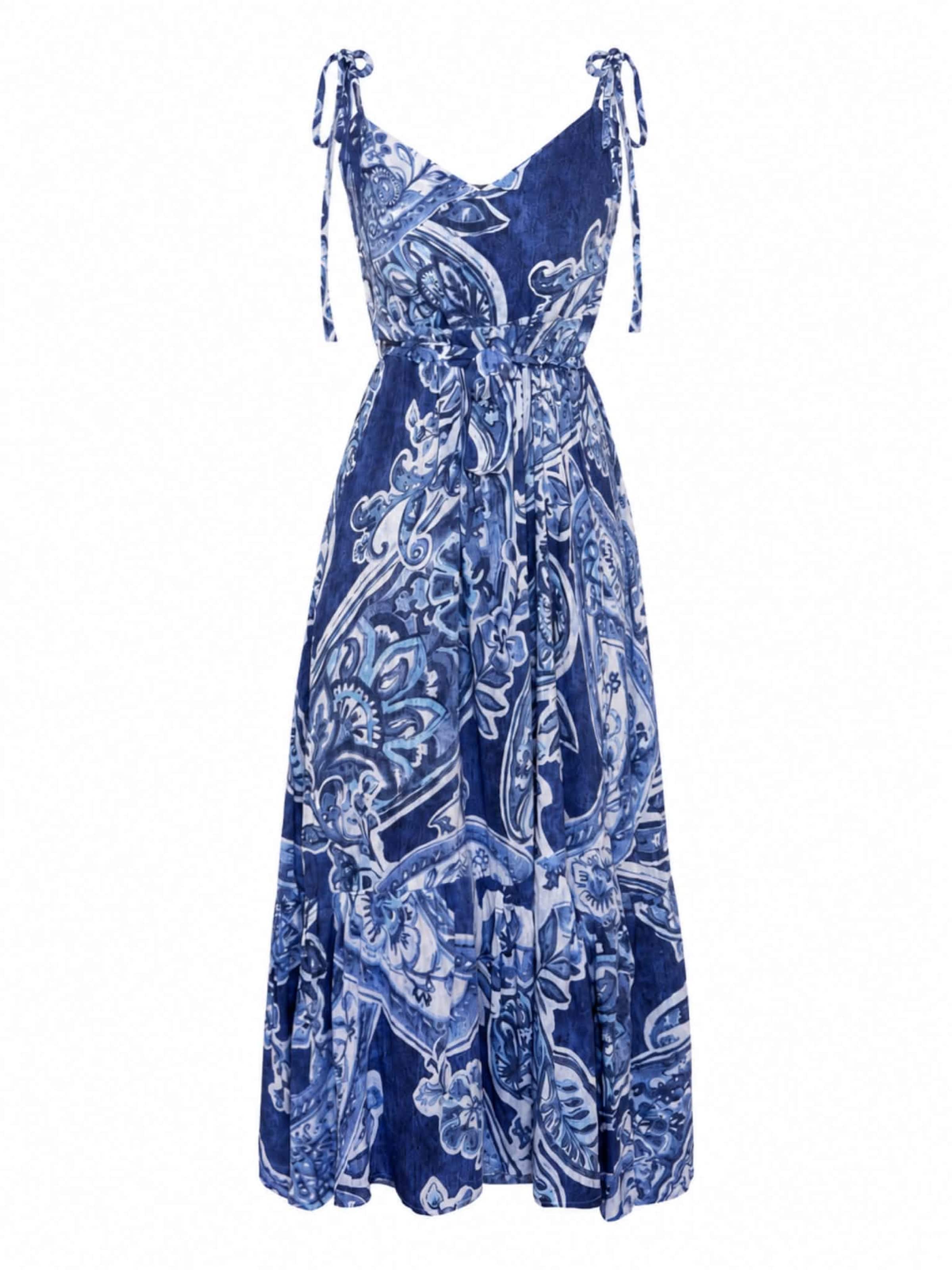 Robe d’été 'SANTORINI' NAYELPARIS en bleu : devant