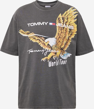 Tommy Jeans Tričko 'EAGLE' – šedá: přední strana