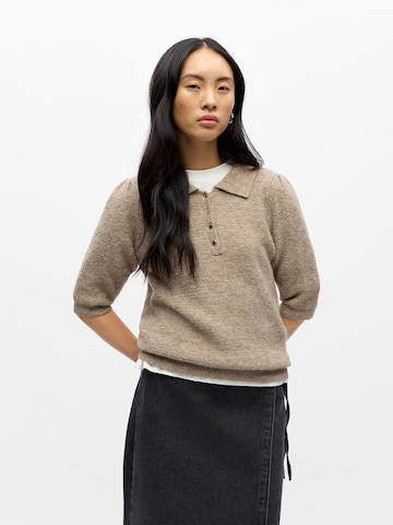 OBJECT Shirt in Bruin: voorkant