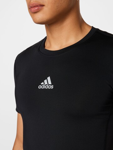 T-Shirt fonctionnel 'Techfit Compression' ADIDAS SPORTSWEAR en noir