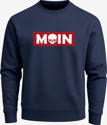 Neverless Sweatshirt 'Moin Skull' in Blau: Vorderseite
