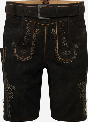 Pantalon folklorique 'Schorsch' MARJO en marron : devant