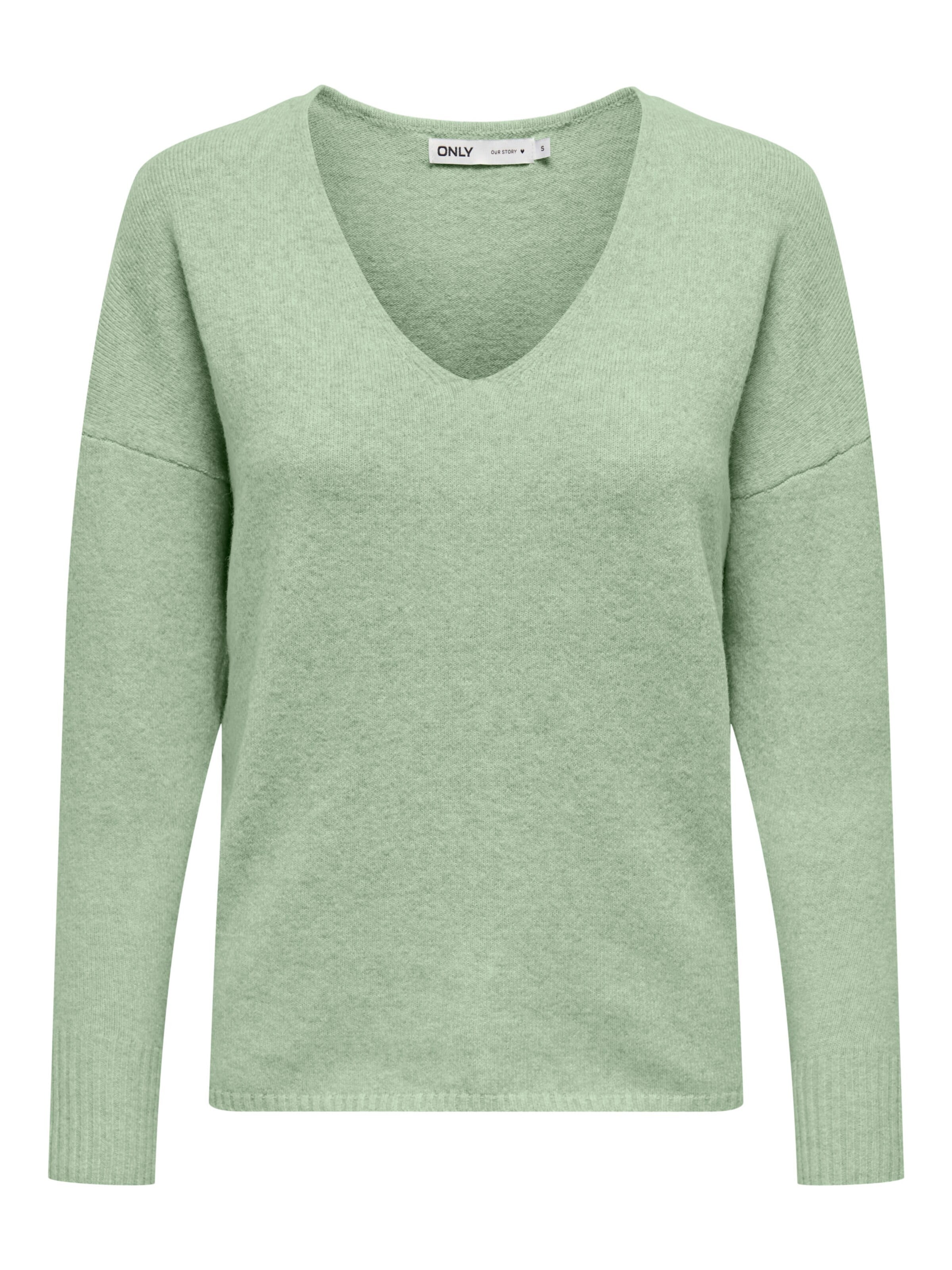 ONLY Pull-over en S en vert, Vue avec produit