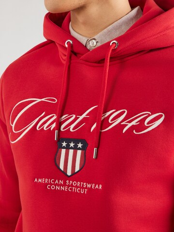 Bluză de molton de la GANT pe roșu