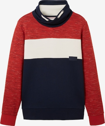 Sweat-shirt TOM TAILOR en rouge : devant