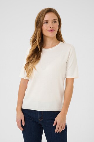 Pull-over 'Lizza' Kaffe en blanc : devant