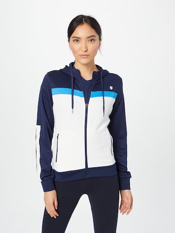 K-Swiss Performance Sportief sweatvest in Blauw: voorkant