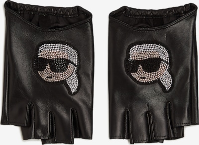 Karl Lagerfeld Short finger gloves in Nude / Black / White, Item view
