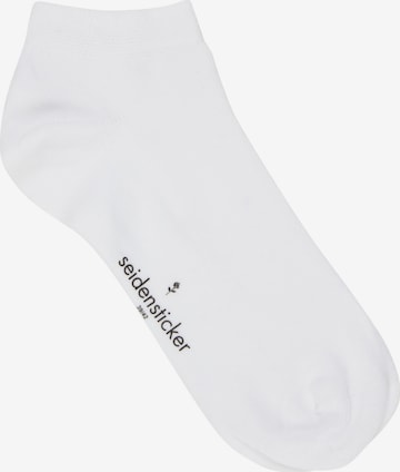 Chaussettes 'Schwarze Rose' SEIDENSTICKER en blanc