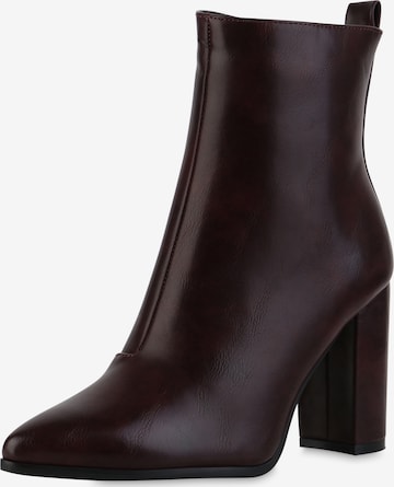 Van Hill Enkellaarsjes 'Dawn' in Rood: voorkant