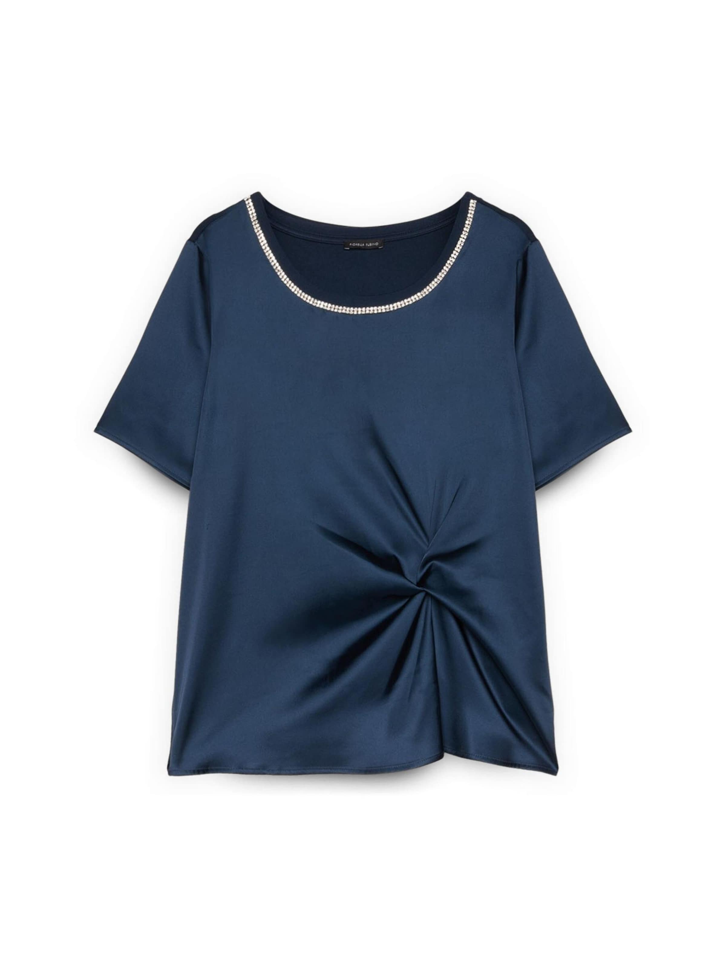 Camicia da donna di Fiorella Rubino in blu: frontale