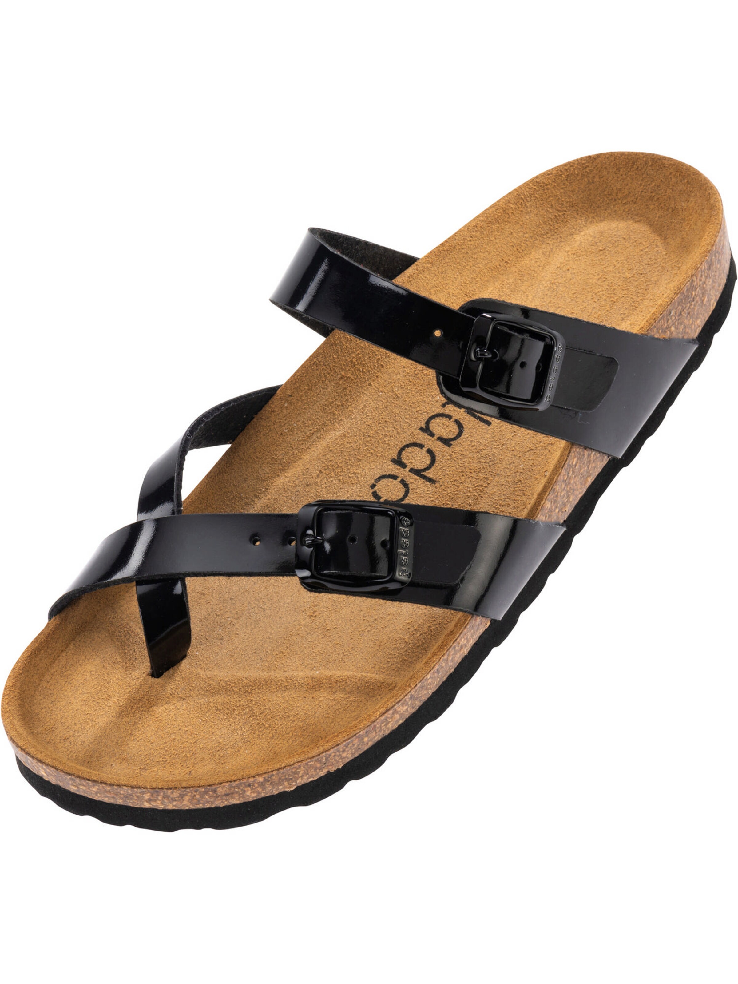 Palado Teenslipper 'Palado Cres Lack' in Zwart: voorkant