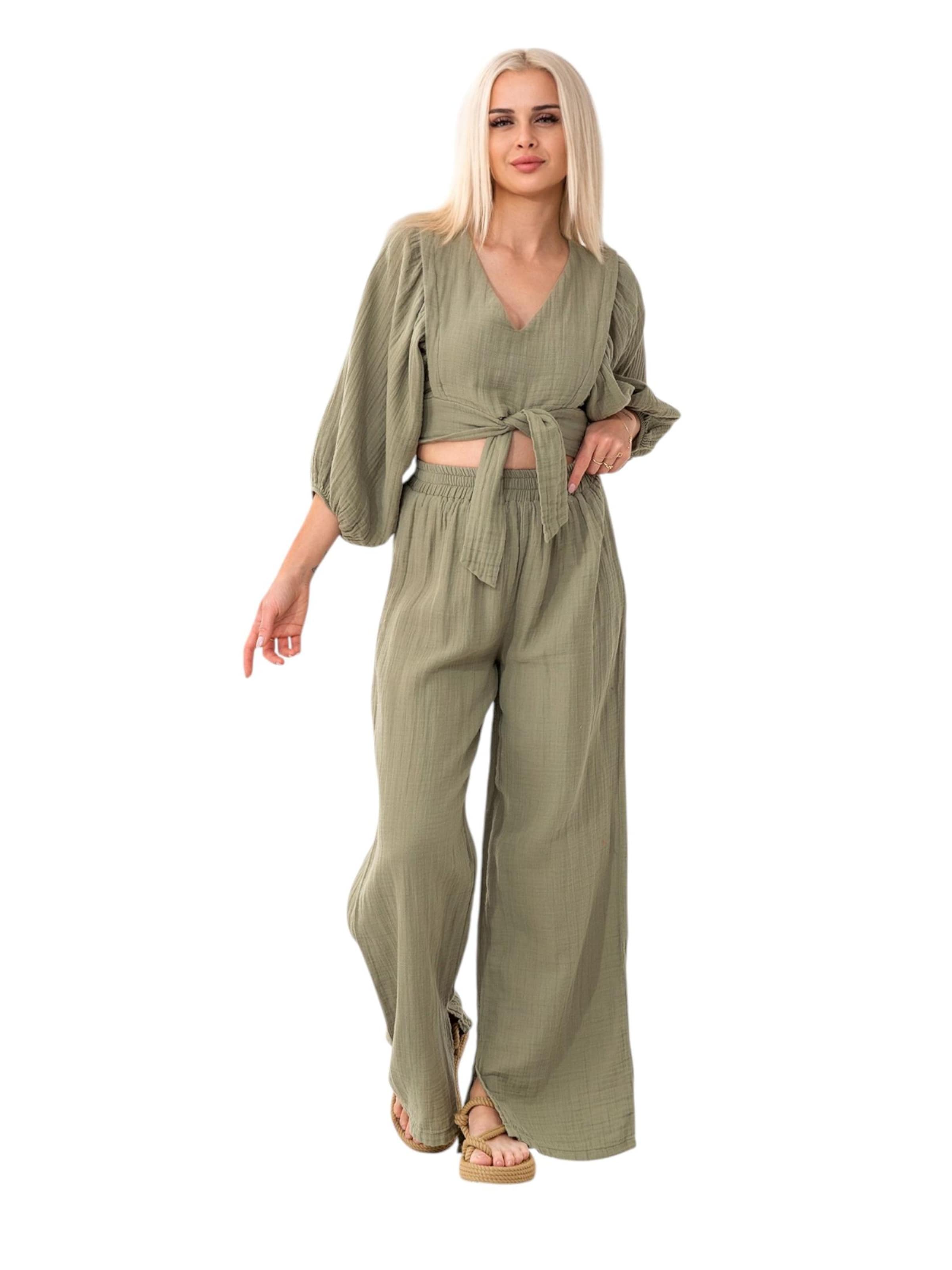 WENOR Loungewear 'FLOWSET' in Green