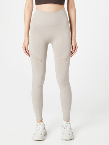 4F Skinny Workout Pants in Beige: front