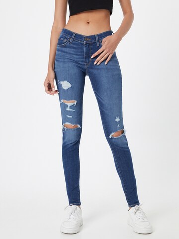 LEVI'S ® Kitsas Teksapüksid '710 Super Skinny', värv sinine: eest vaates