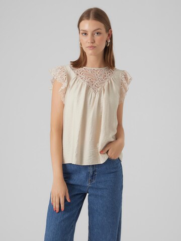 VERO MODA Blouse 'PURA' in Grijs: voorkant