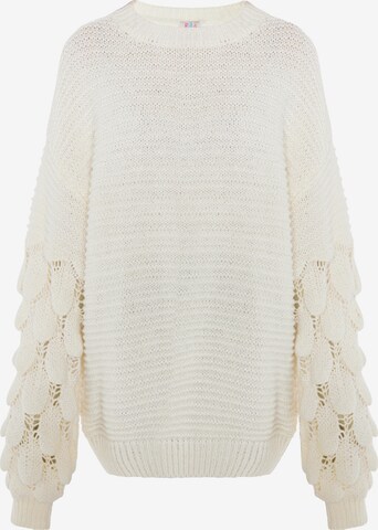 IZIA Sweater 'Gaya' in White: front