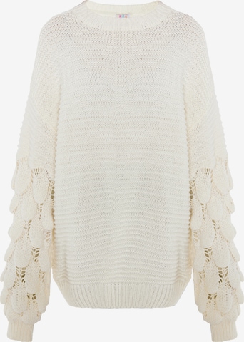 Pull-over 'Gaya' IZIA en blanc : devant