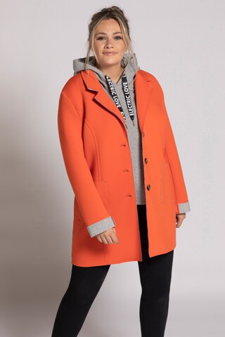 Ulla Popken Between-Seasons Coat in Orange: front