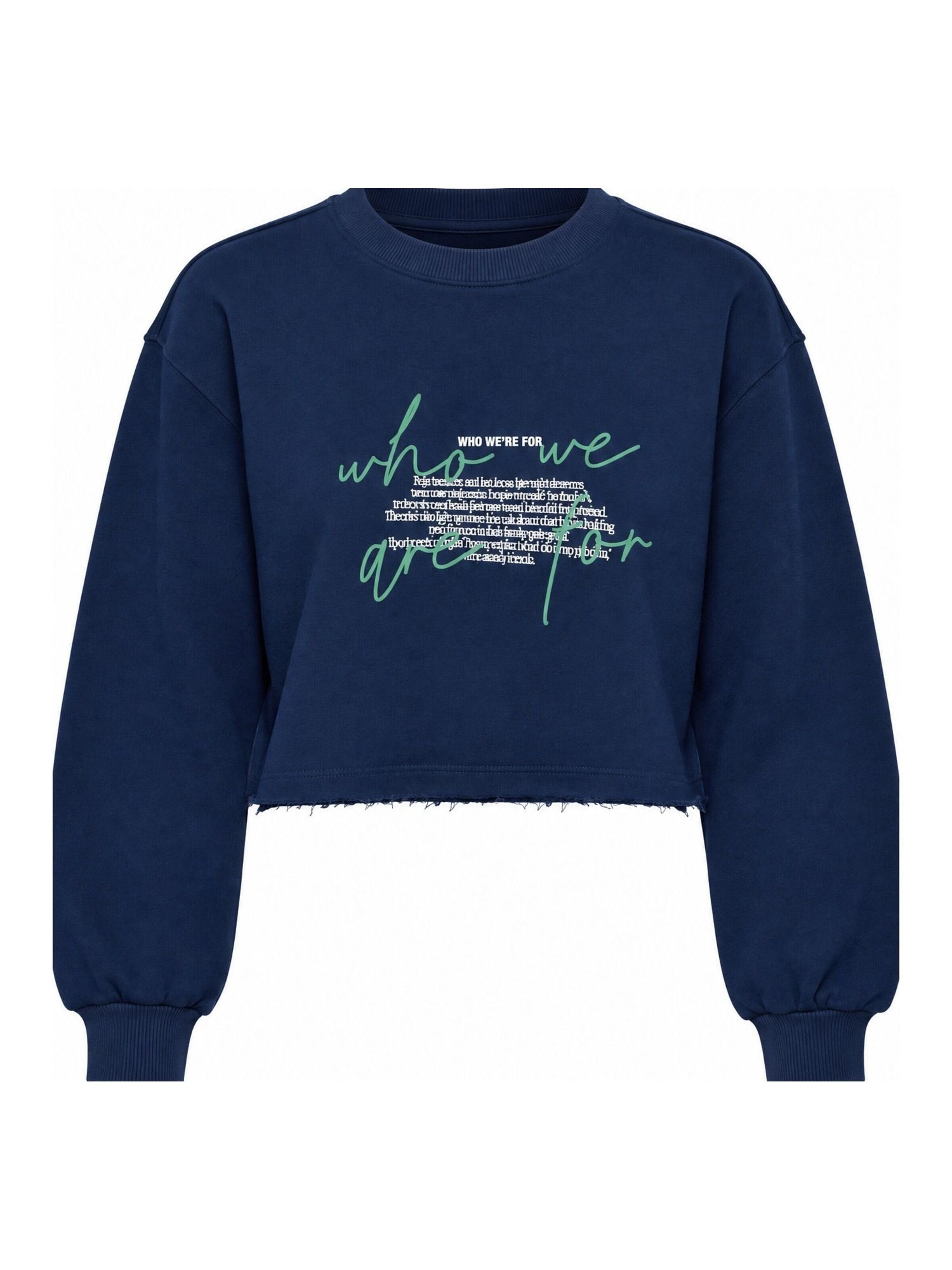 Sweat-shirt Ethiquet en bleu : devant