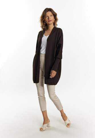 Usha Knit Cardigan 'Lurea' in Brown