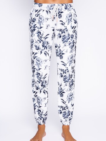 Pantalon de pyjama ' Black Rose ' PJ Salvage en blanc : devant