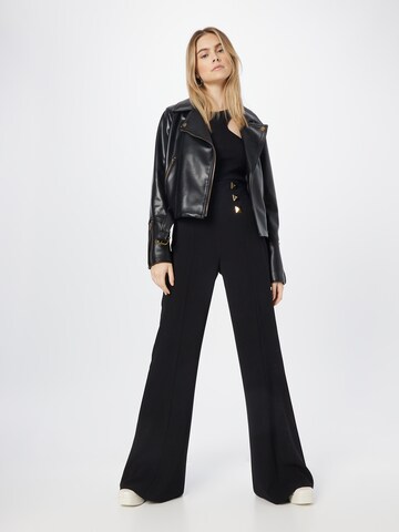 Wide leg Pantaloni de la Elisabetta Franchi pe negru