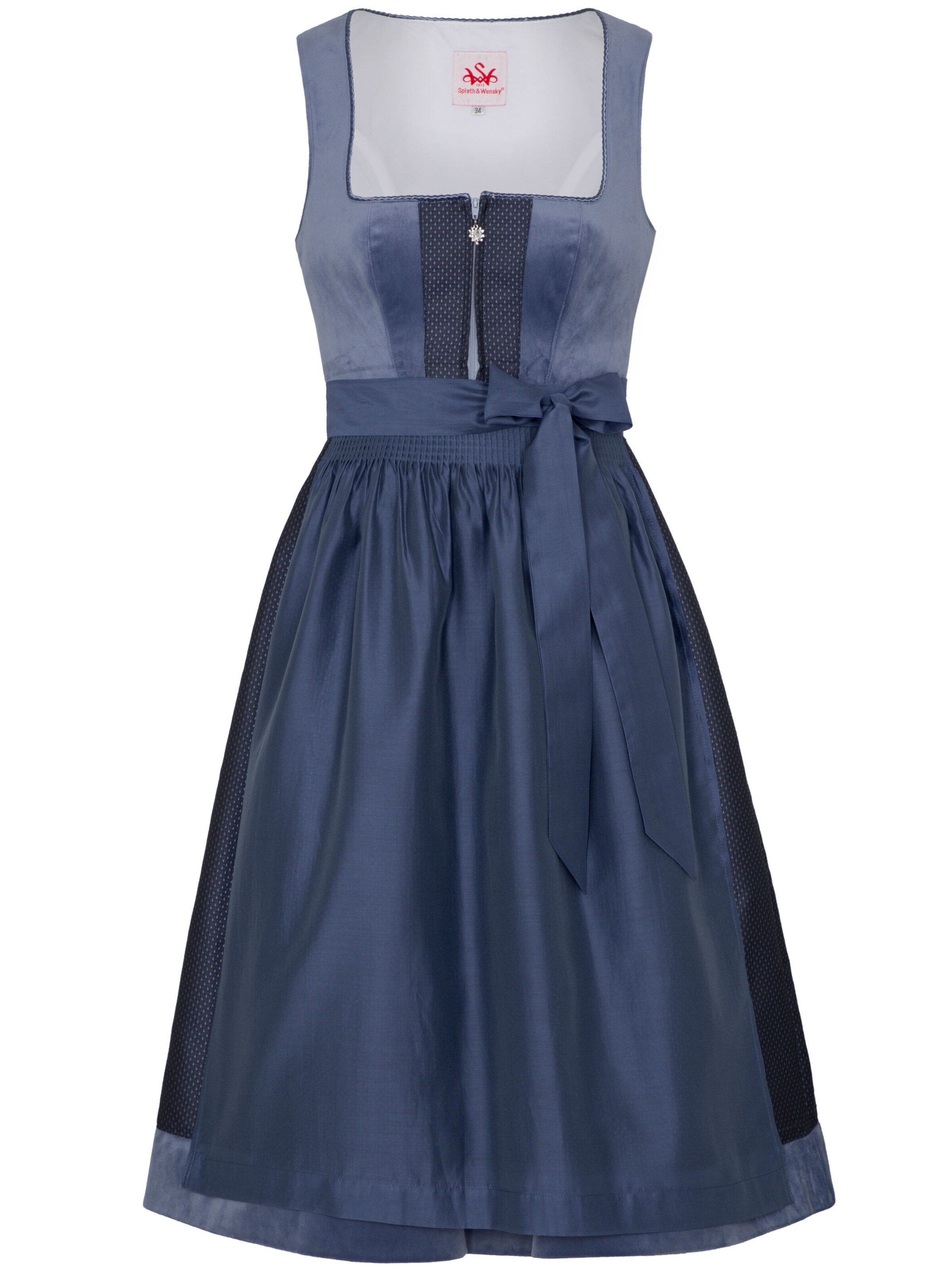 SPIETH & WENSKY Dirndl 'France' in Blue: front