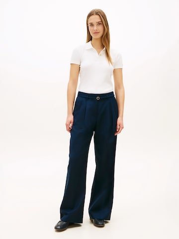 Wide Leg Pantalon à pince TOMMY HILFIGER en bleu