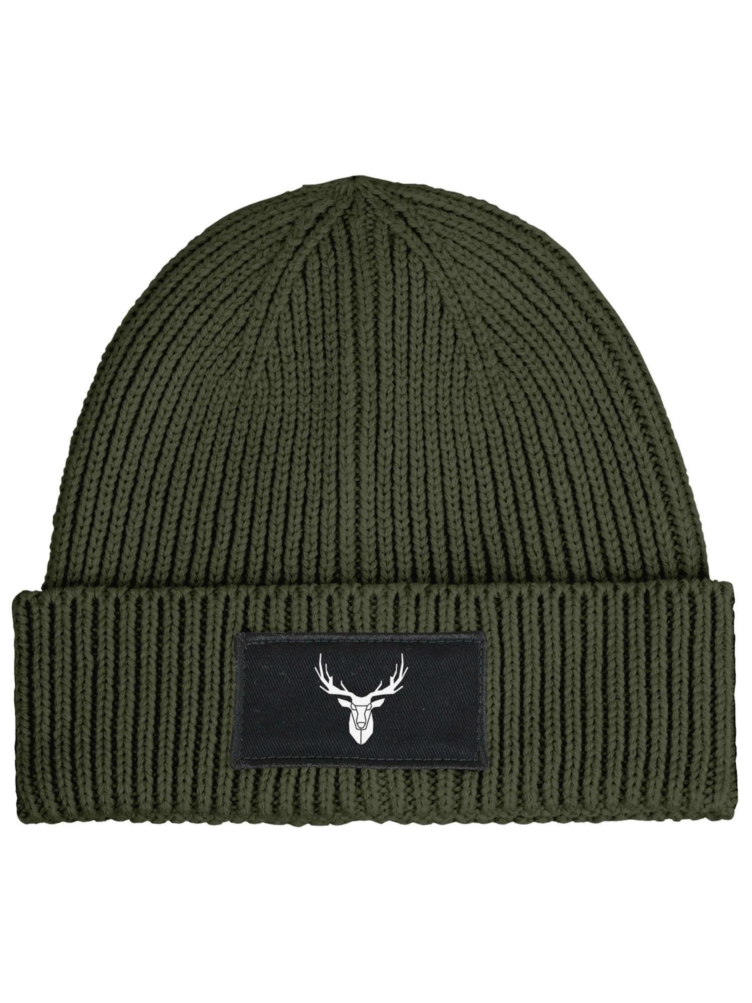 Neverless Beanie 'Hirschgeweih' in Green: front