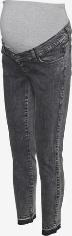 MAMALICIOUS Slimfit Jeans 'BODA' in Grijs: voorkant