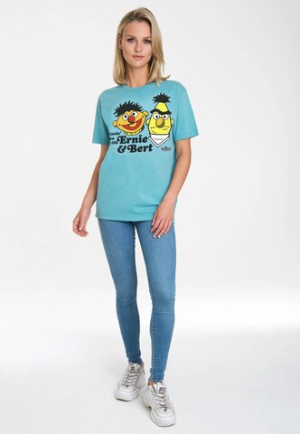 LOGOSHIRT Shirt 'Ernie & Bert Havin' Fun' in Blue